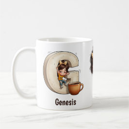 Caneca De Café Nome Personalizado & G Manhã Sonolenta Xadrez Pers