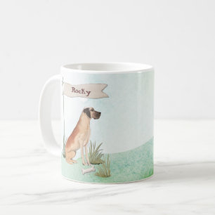 Caneca De Café Nome Personalizado - Grande Cão de Pet do Painel