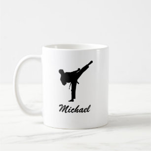 Caneca De Café Nome Personalizado Karate / Taekwondo / judo