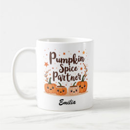 Caneca De Café Nome personalizado Kawaii Halloween Coffee Mug par