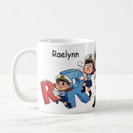 Caneca De Café Nome Personalizado Marinheiro Personagem de Desenh