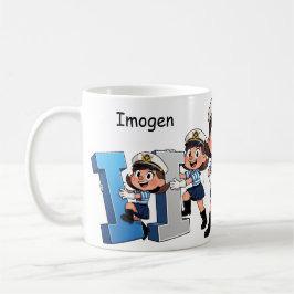 Caneca De Café Nome Personalizado Marinheiro Personagem de Desenh