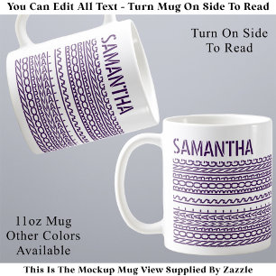 Caneca De Café Nome Personalizado Mensagem Oculta Tendência Norma