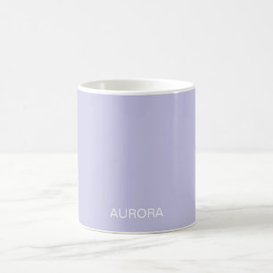 Caneca De Café Nome Personalizado Misty Lilac -