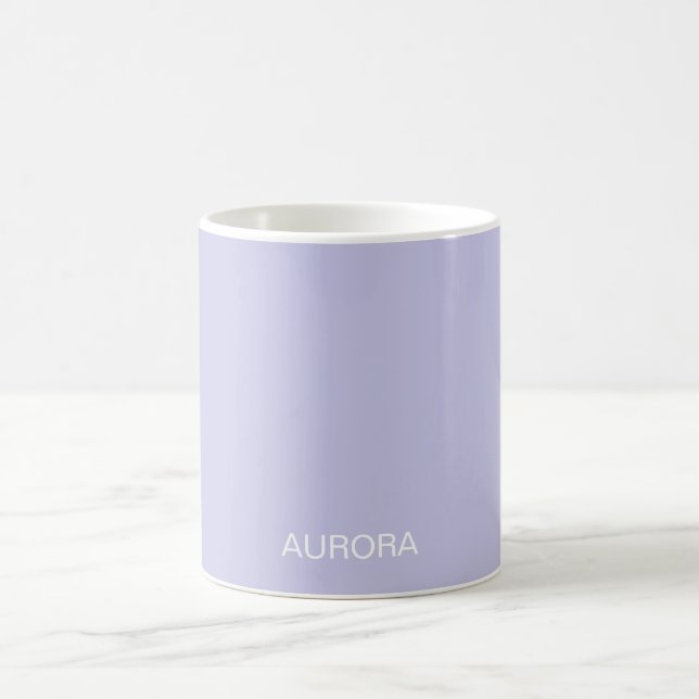 Caneca De Café Nome Personalizado Misty Lilac - (Centro)