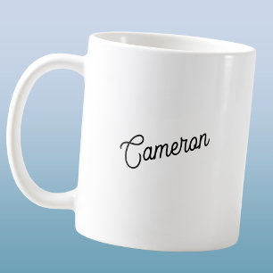Caneca De Café Nome Personalizado Moderno