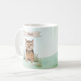 Caneca De Café Nome Personalizado Norfolk Terrier Pet Dog