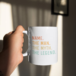 Caneca De Café Nome Personalizado O Homem O Mito A Lenda
