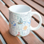 Caneca De Café Nome personalizado Pastel navegação marítima náuti<br><div class="desc">Meninos personalizados do Pastel nomeiam caneca modelo personalizada para navegação marítima náutica. Faz um belo presente personalizado para rapazes e homens - pai,  irmão,  avô,  namorado,  colega e todos aqueles que amam mar,  oceano,  navegação,  pesca e aventuras.</div>