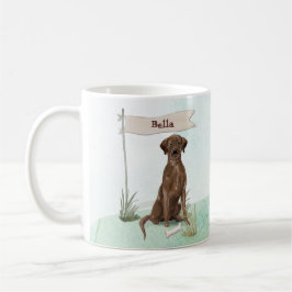 Caneca De Café Nome Personalizado Pet Pet de Chocolate