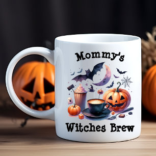 Caneca De Café Nome Personalizado Poção das Bruxas da Mamãe Hallo