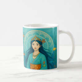 Caneca De Café Nome personalizado Princesa Sereia Japonesa de Men