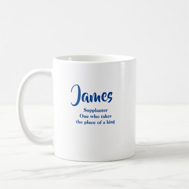 Caneca De Café Nome Personalizado Significa James Blue (Esquerda)