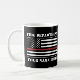 Caneca De Café Nome Personalizado Sinalizador Fino de Linha Verme