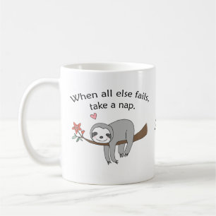 Caneca De Café Nome Personalizado Sloth Engraçado Sloth Sap Cote 