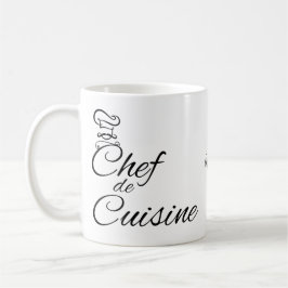 Caneca De Café Nome Personalizável do Chef de Cuisine