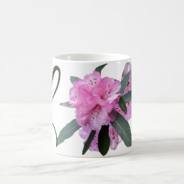 Caneca De Café Nome personalizável Lizzie bonito rosa L monograma