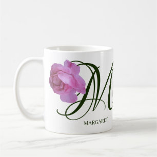 Caneca De Café Nome personalizável Margaret rosa rosa cor rosa cl
