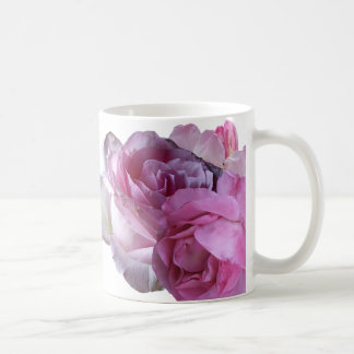 Caneca De Café Nome personalizável Margaret rosa rosa rosa flores
