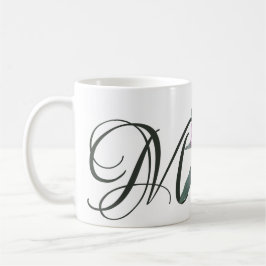 Caneca De Café Nome personalizável Melanie bonito rosa fofo flora