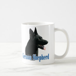 Caneca De Café Nome (preto) do german shepherd