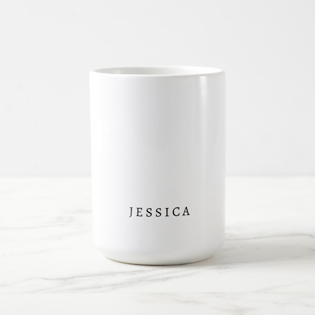 Caneca De Café Nome profissional clássico exclusivo branco preto (Centro)