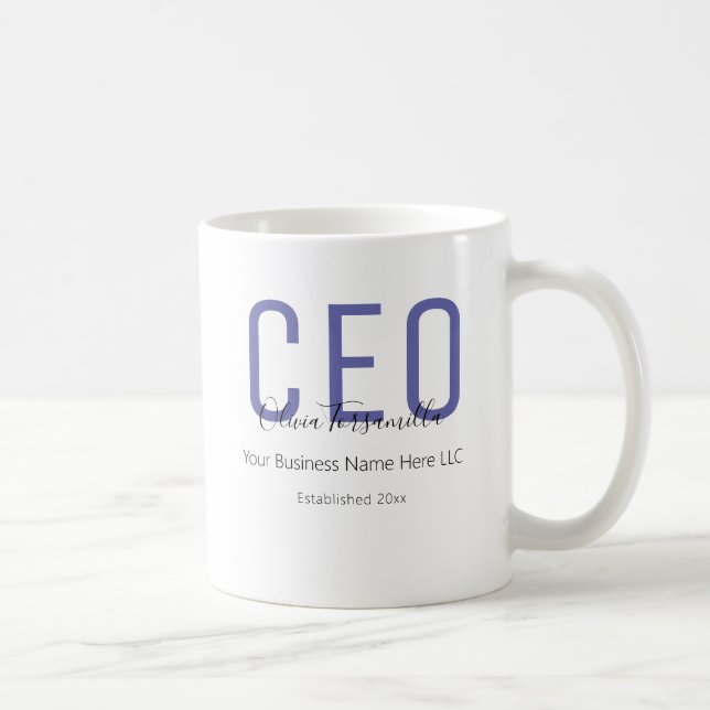 Caneca De Café Nome Purple Black CEO (Direita)