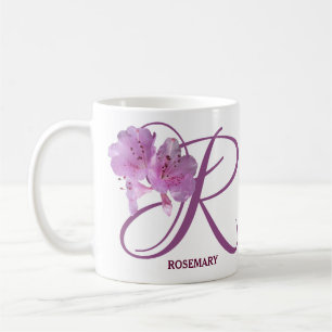 Caneca De Café Nome Rosemary rosado rosa rosa-rosa personalizável