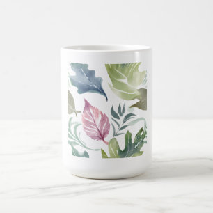 Caneca De Café Nome Simples Moderno Mínimo Floral
