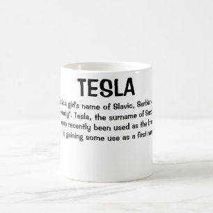 Caneca De Café Nome Tesla Significa