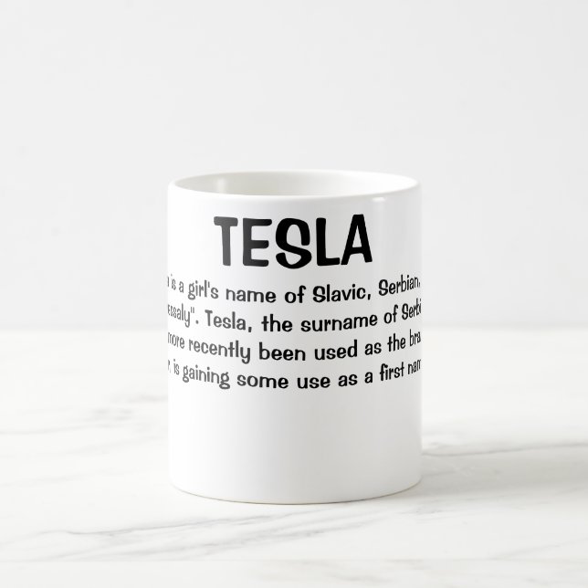 Caneca De Café Nome Tesla Significa (Centro)