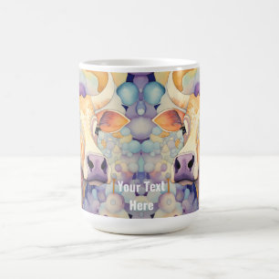 Caneca De Café Nome texto Fazenda de Vacas Roxo