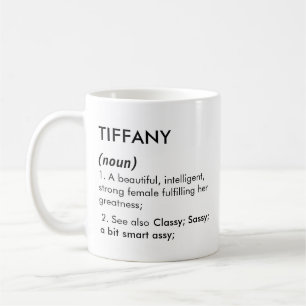 Caneca De Café Nome Tiffany, Nome editável, Nome personalizado