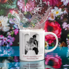 Caneca De Café Nomes de Casal Personalizados & Ano - Foto Elegant