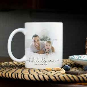 Caneca De Café Nomes de Citação de Script do Melhor Pai Moderno d
