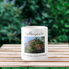 Caneca De Café Nomes de fotos do aquecimento da casa brancos