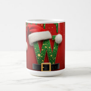 Caneca De Café Nomes de Glitter de Férias W para Inverno