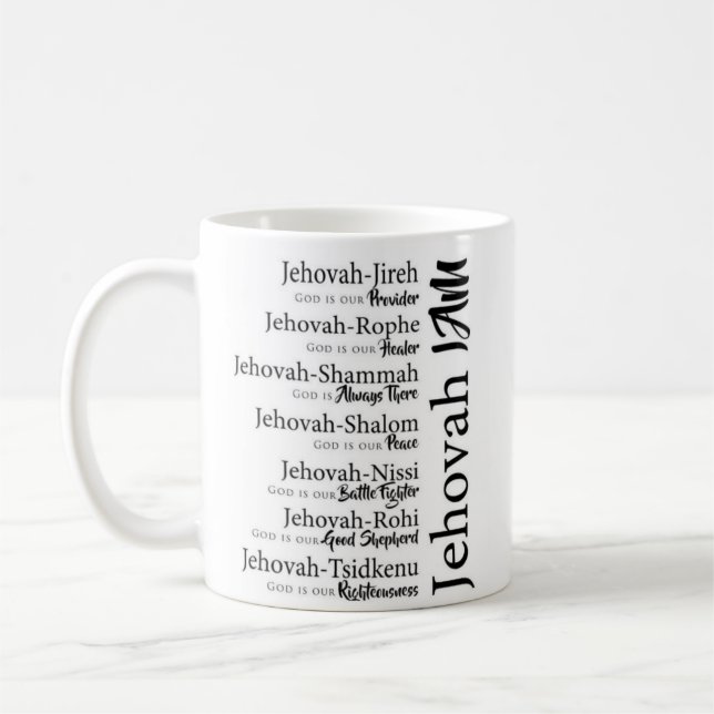 Caneca De Café Nomes de Jeová (Esquerda)