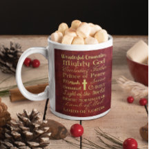 Nomes de Jesus Red Personalised Mug