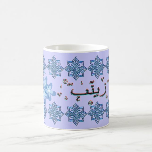 Caneca De Café Nomes do árabe de Zainab Zaynab (Centro)