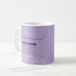 Caneca De Café Nomes personalizados, 50º aniversário de casamento