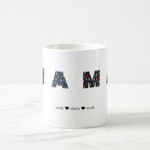 Caneca De Café Nomes personalizados de patas de gato da Mamãe Cac