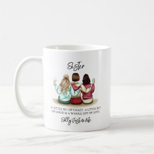 Caneca De Café Nomes Personalizados do Dia das Irmãs - Gif Person