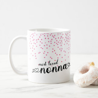 Caneca De Café Nonna Mais Amada Corações