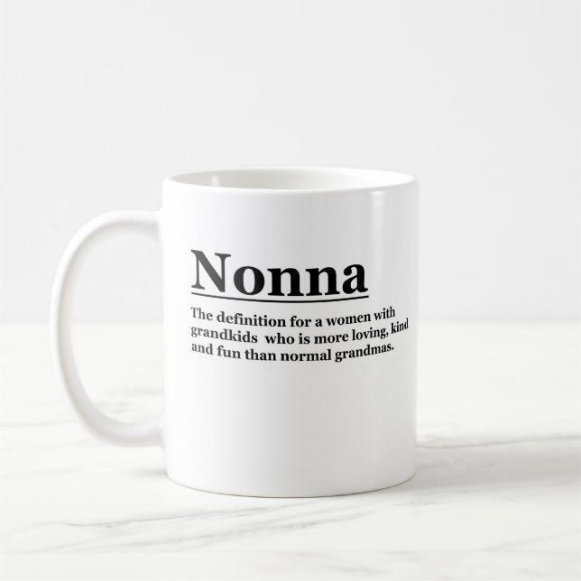 Caneca De Café Nonna Mug. Avó Personalizada Presente. (Esquerda)