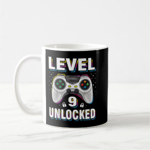 Caneca De Café Nono Aniversário Nível 9 Jogador de Vídeo Desbloqu