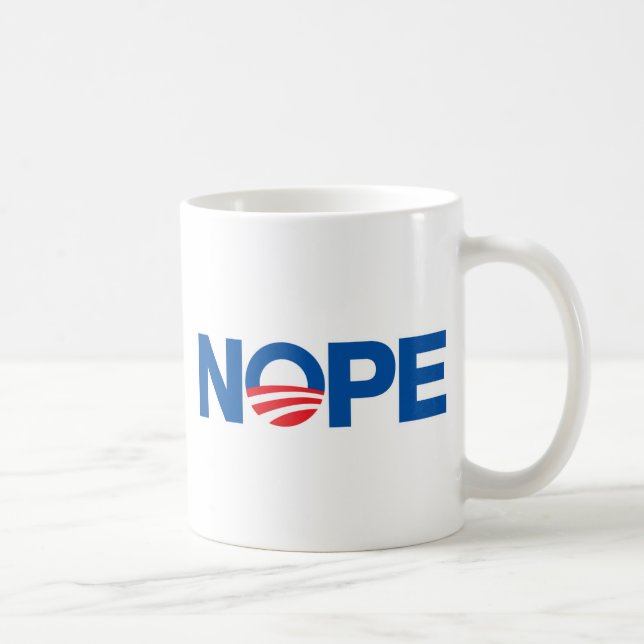 Caneca De Café Nope Obama (Direita)