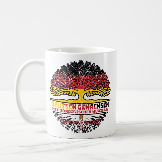 Caneca De Café Nordirland Nordirisch Deutsch Deutschland Baum (Esquerda)