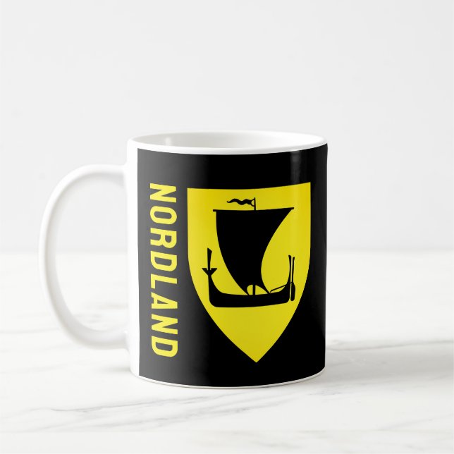 Caneca De Café Nordland Fylke casaco de armas - NORWAY (Esquerda)