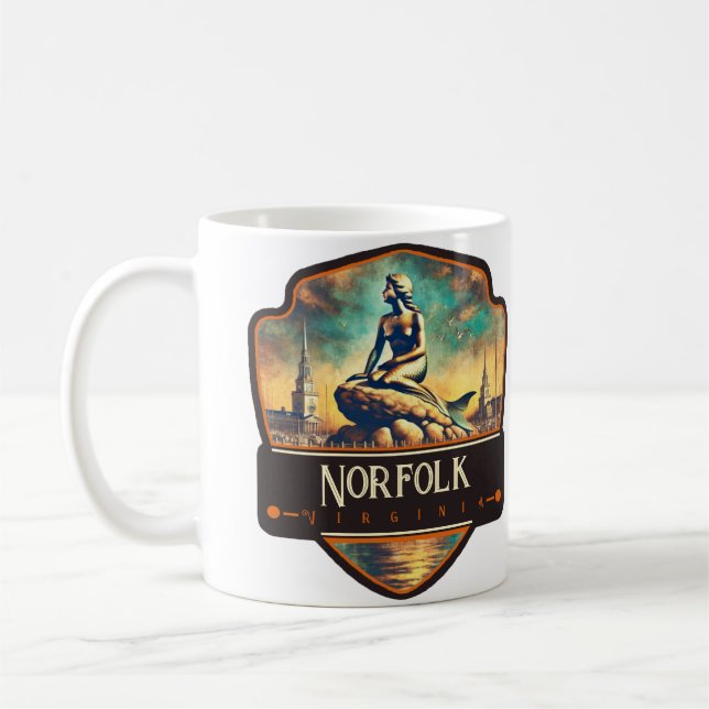 Caneca De Café Norfolk, Virgínia | Vintage (Esquerda)